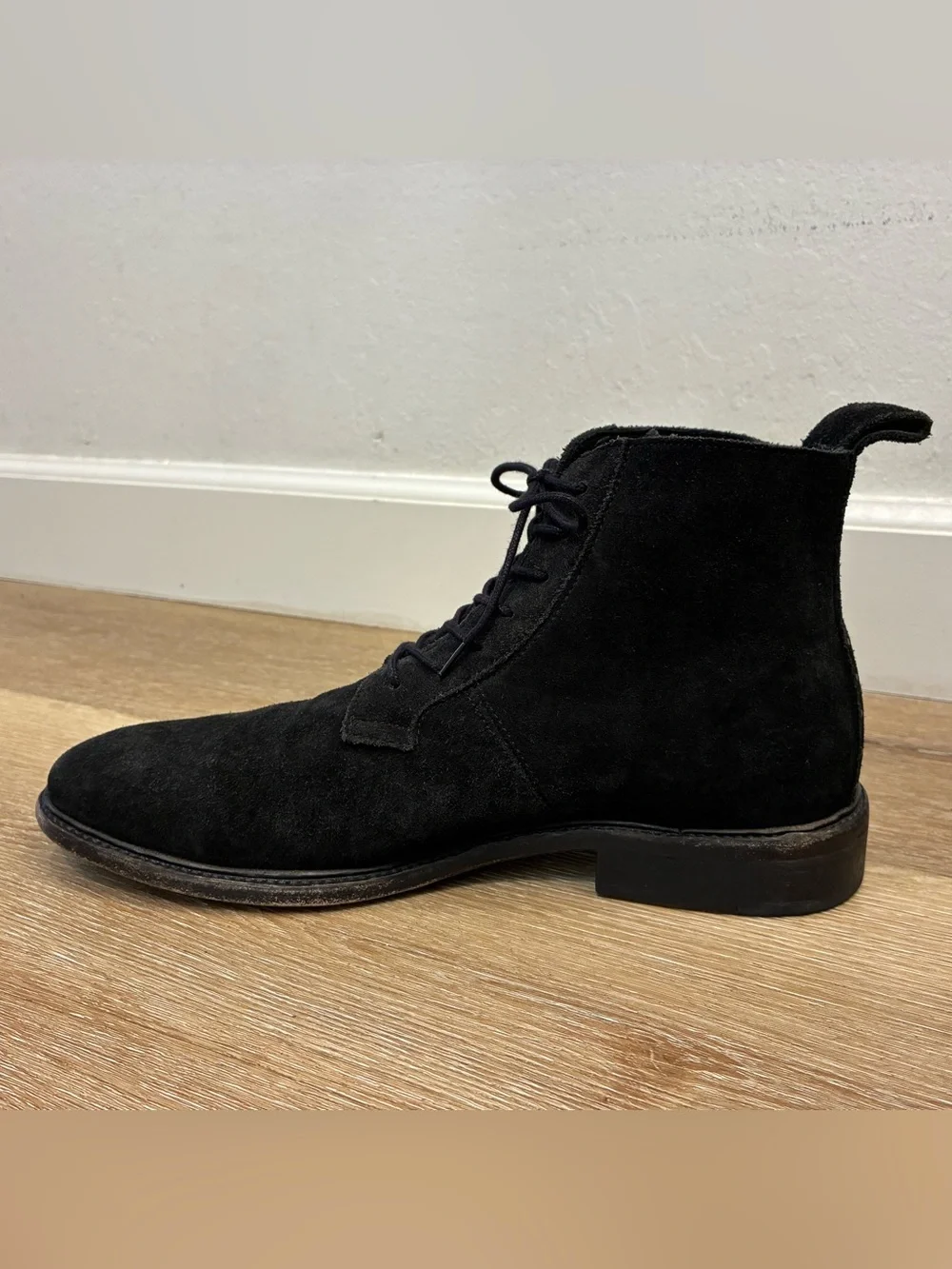 AllSaints Trent Chukka Boots Classic Design Crafted Black Suede Size 45